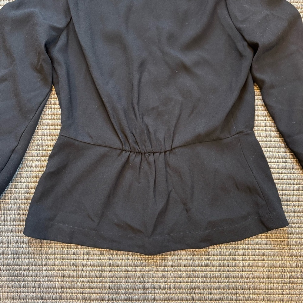 J. Crew Elegant Black Wrap Blouse - Picture 4 of 5